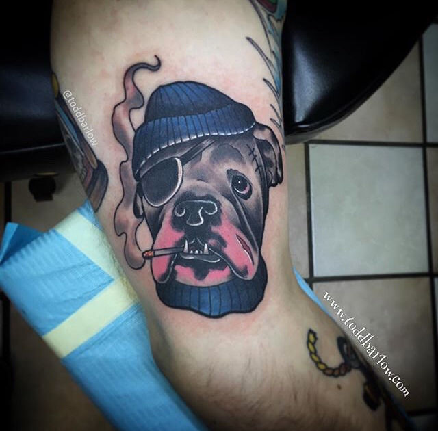 American Traditional Bulldog Tattoo Cross Stitch Pattern  Etsy