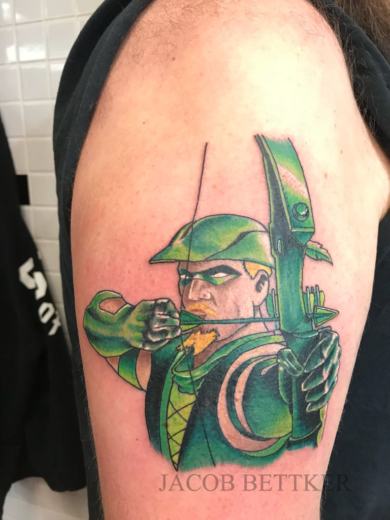 green arrow in Trash Polka Style Tattoos  Search in 13M Tattoos Now   Tattoodo