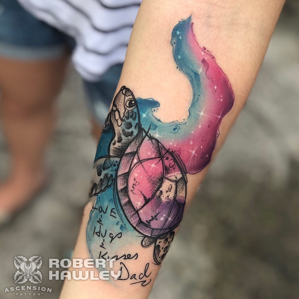 Watercolor turtle tattoo ================= Shoppe Today || Better Than You  Think! https://shoppetoday.com | Turtle tattoo designs, Hawaiian tattoo, Turtle  tattoo