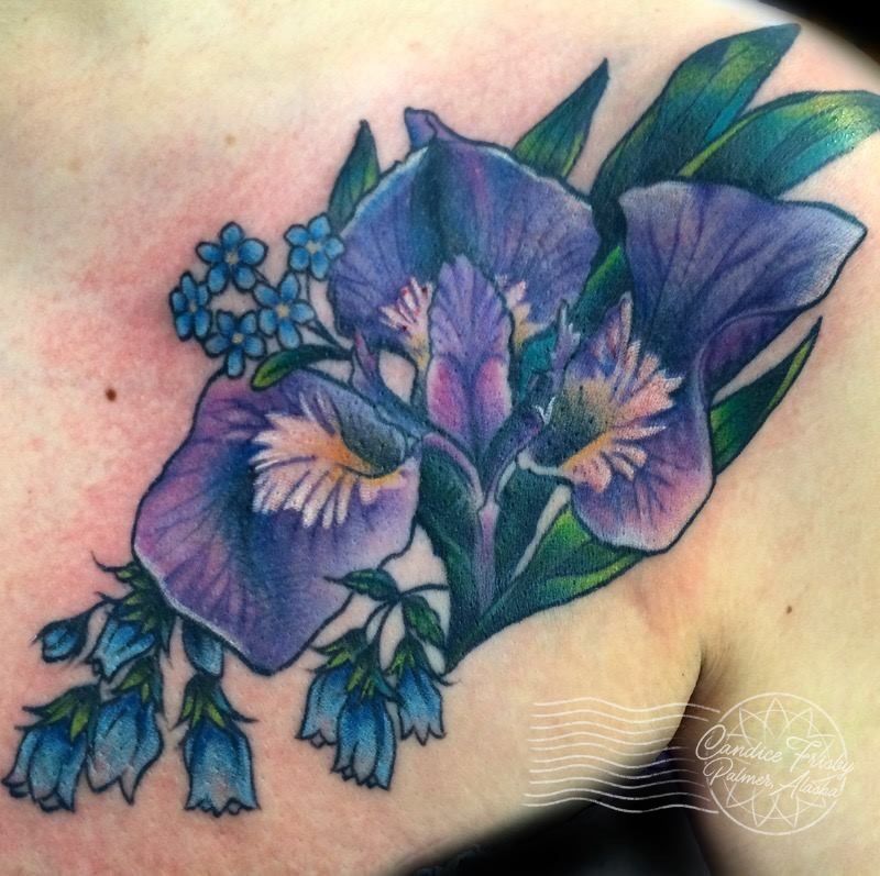 My first tattoo mountain bluebells for my grandpa Done by Victoria at  everybody tattoos in SLC  rtattoos