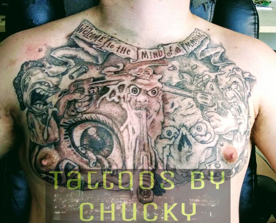 Chucky Tattoo On Chest - Best Tattoo Ideas