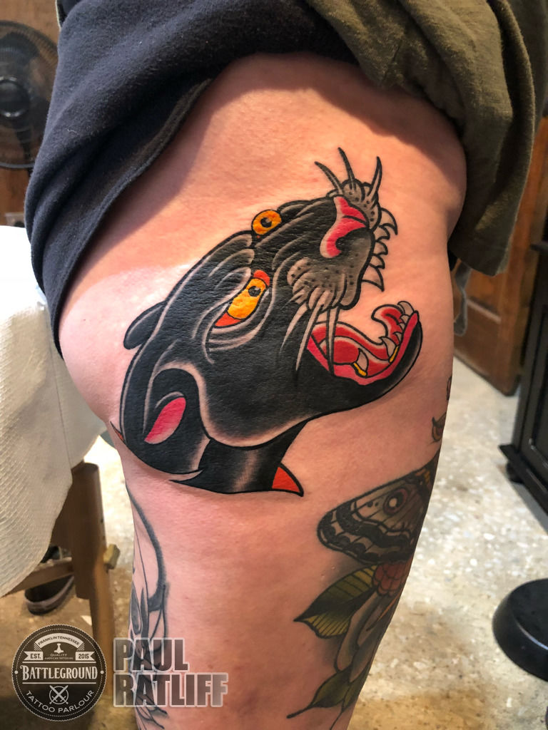 Southwest Panther Tattoo - Tattoos by Jake B