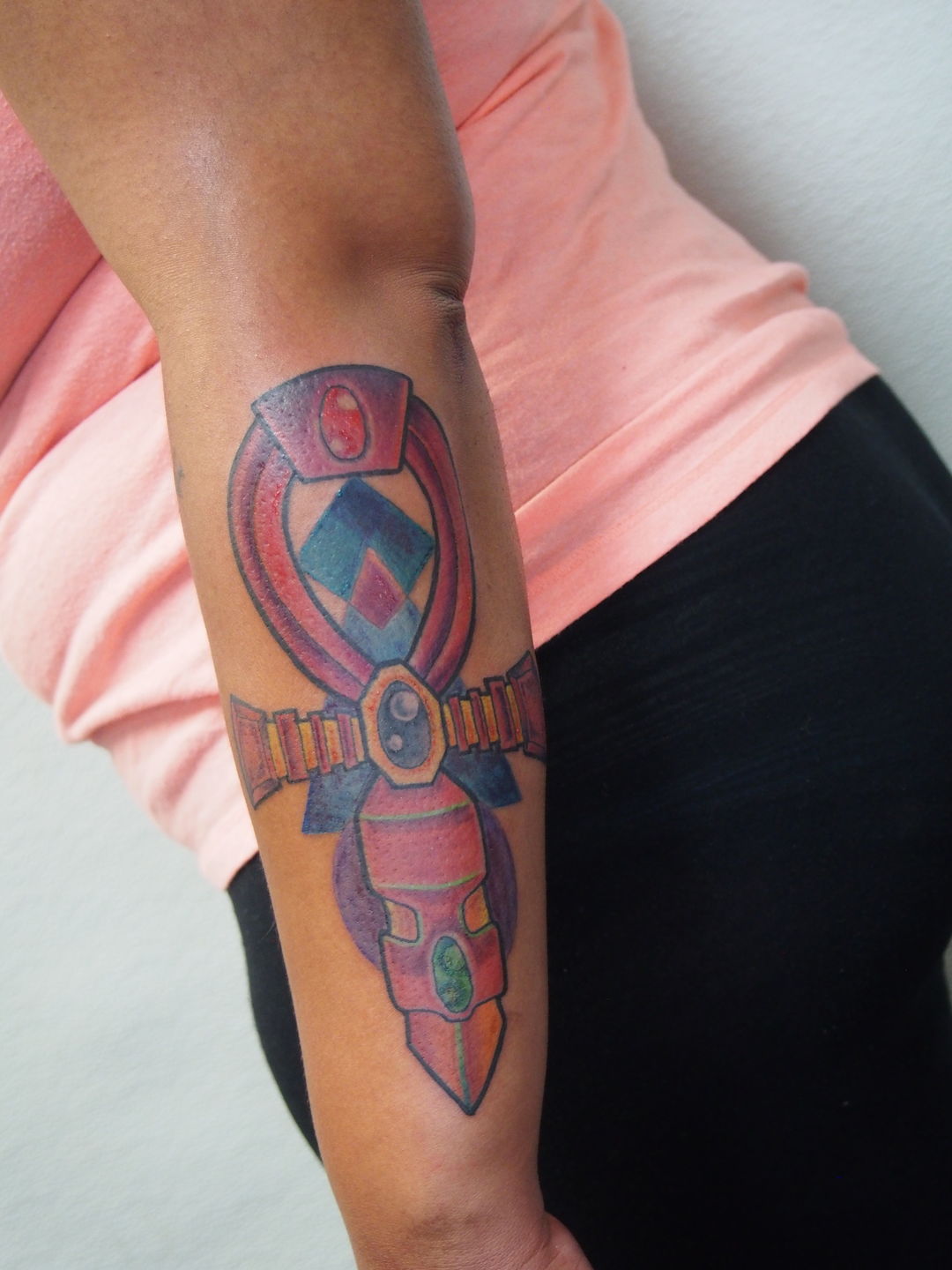colorful tattoos on dark skin