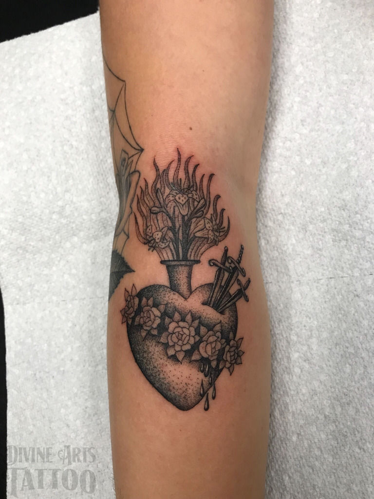 sacred heart tattoo  All Things Tattoo