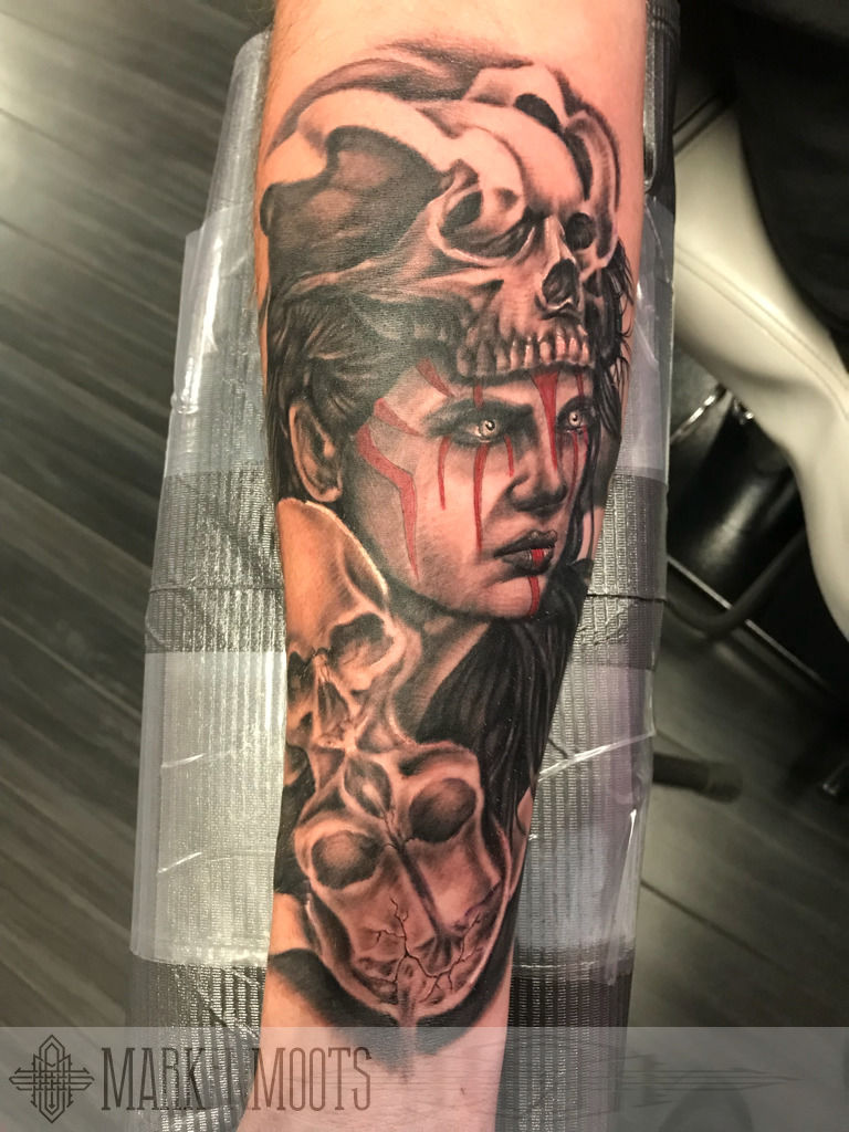 Tattoo uploaded by Jones • Head chief skull. Created this piece for my  client.. And this is as far we got after 6 hours of work. #chief  #chiefskull #skull #warrior #skulltattoo #tattooskull #