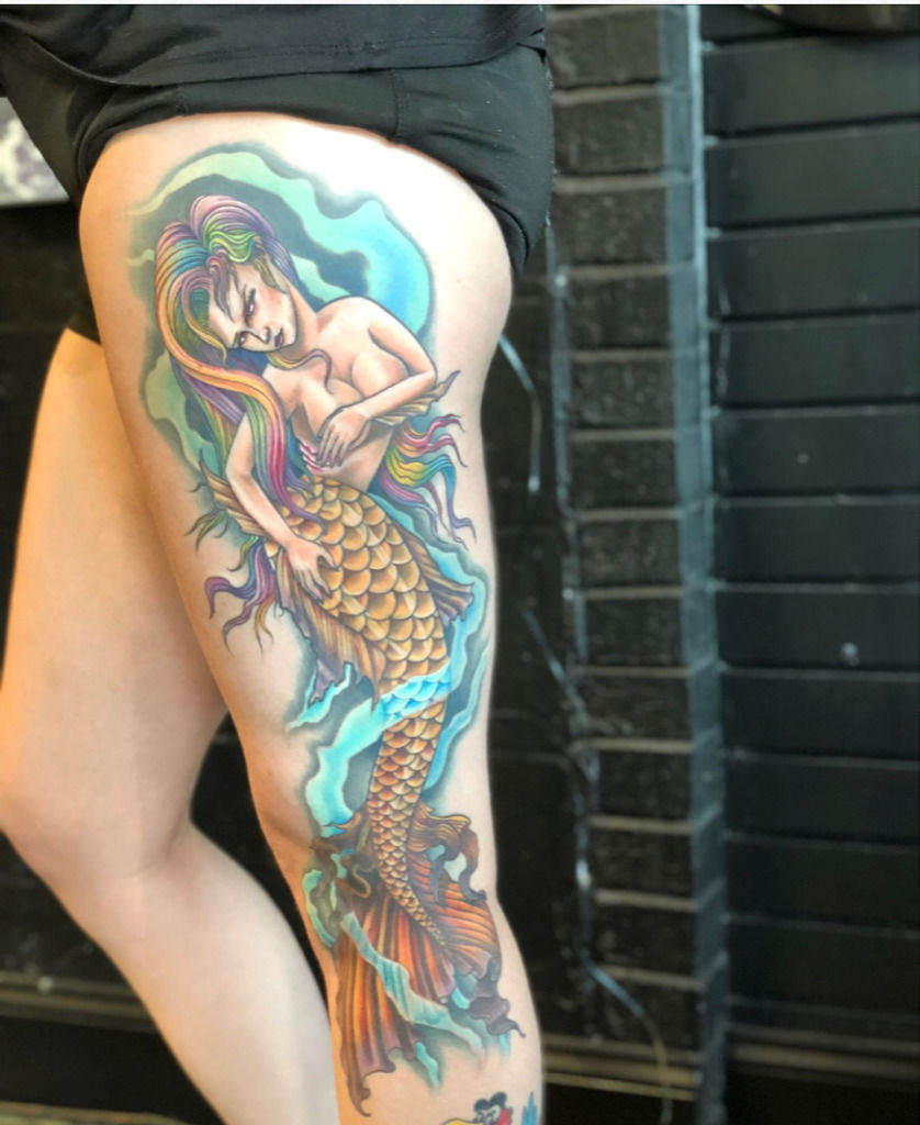 Untitled | Mermaid tattoo designs, Tattoos, Mermaid tattoos