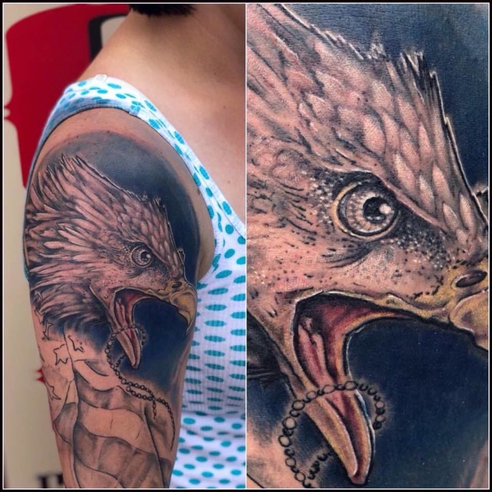 Screaming Eagle  by troytaylor chi chicago chitown chicagotattoo  chicagotattooartist chicagotattooshops deluxetattoo  Instagram