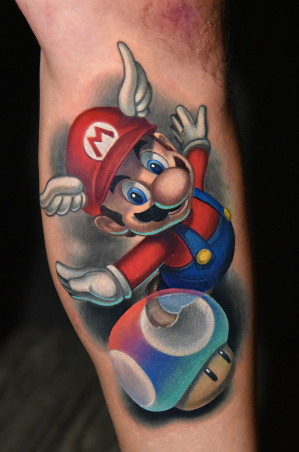 Super Mario Tattoo  My newest tattoo flying Mario from Sup  Flickr