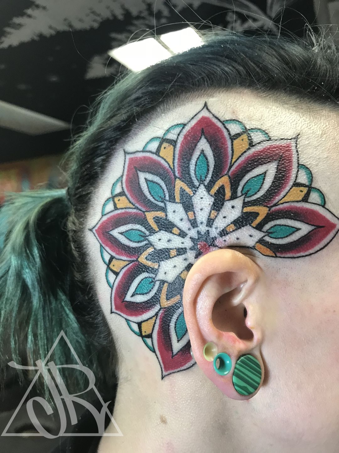 Mandala Tattoo On Head