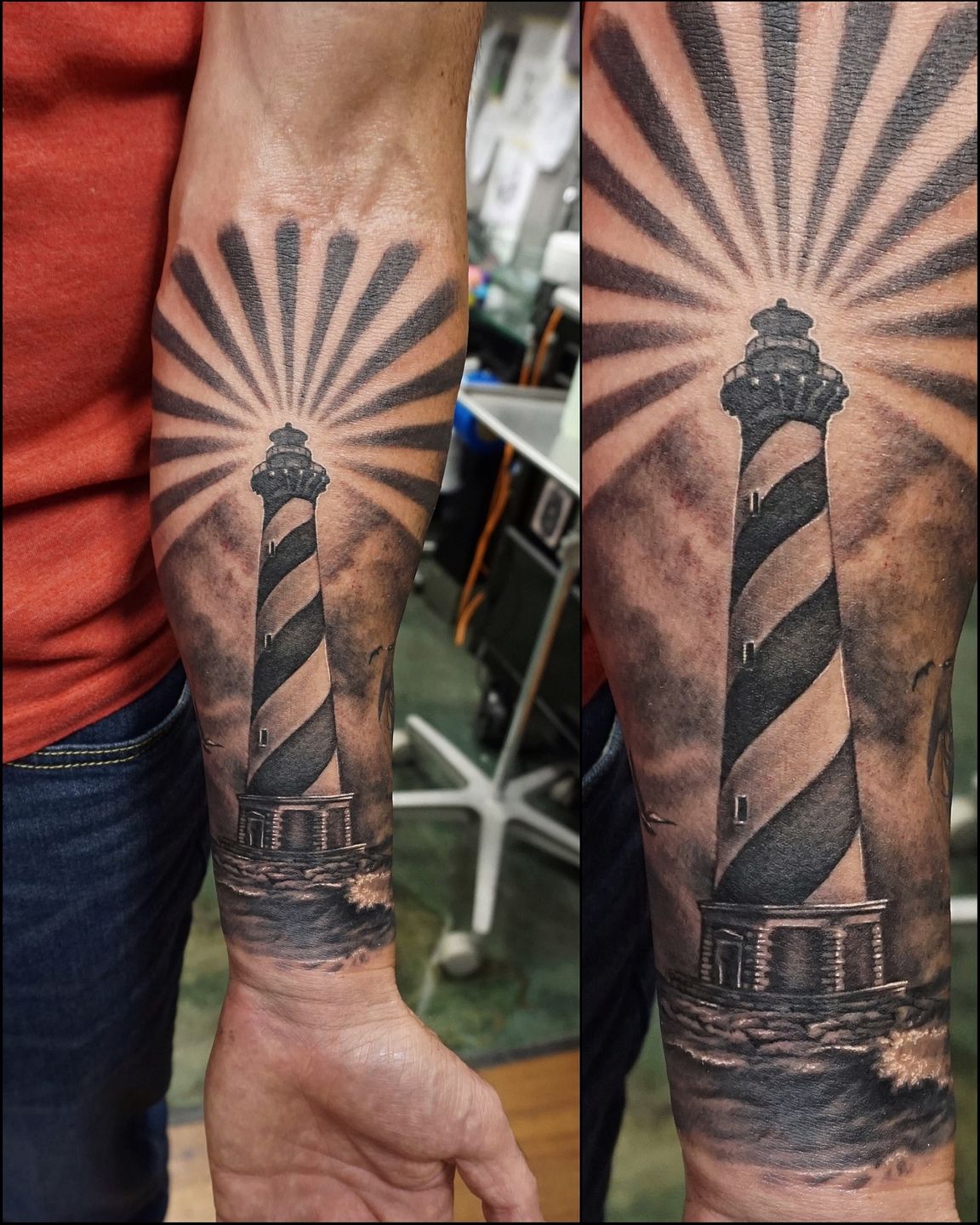 Tattoo uploaded by Brooke Cavallucci  Watercolor Lighthouse watercolor  lighthouse color  Tattoodo