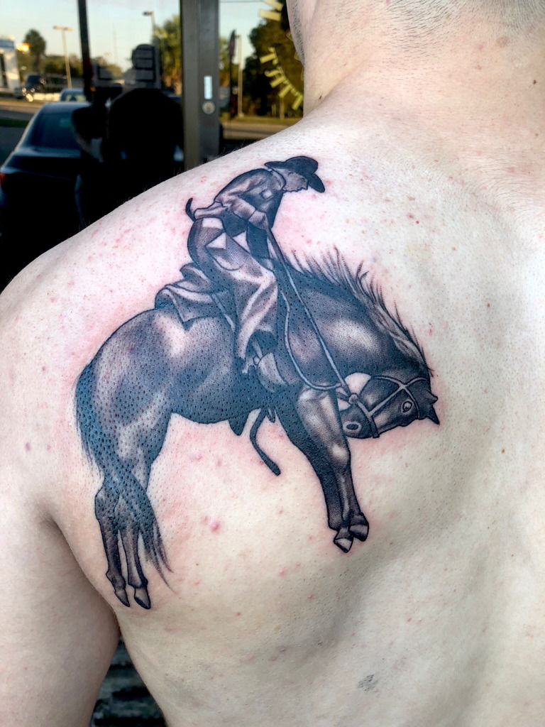 IMG_1117 | Tattoo of a horse inspired by a Bev Doolittle pai… | Flickr