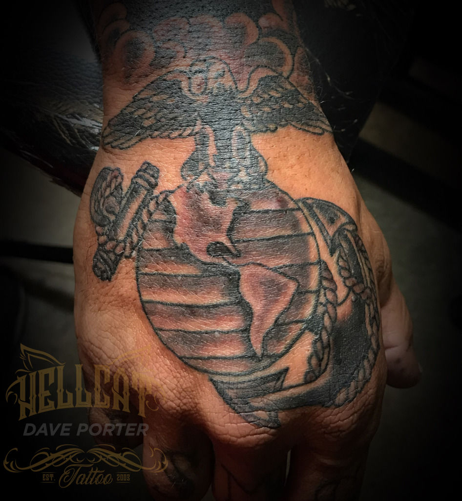 25 Cool USMC Tattoos - Meaning, Policy and Designs | Marine tattoo, Usmc  tattoo, Fake tattoos