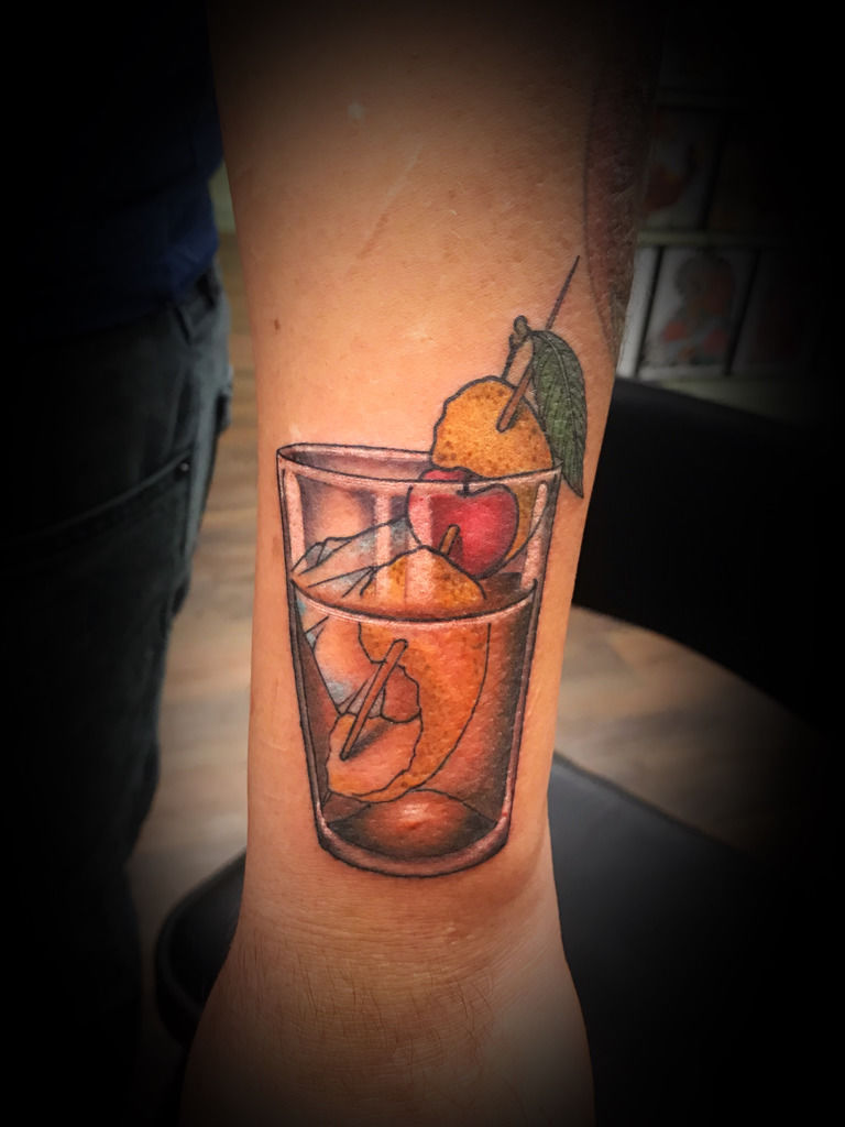 Tattoo uploaded by Blake Cranford  Old Fashioned Drink  Tattoodo