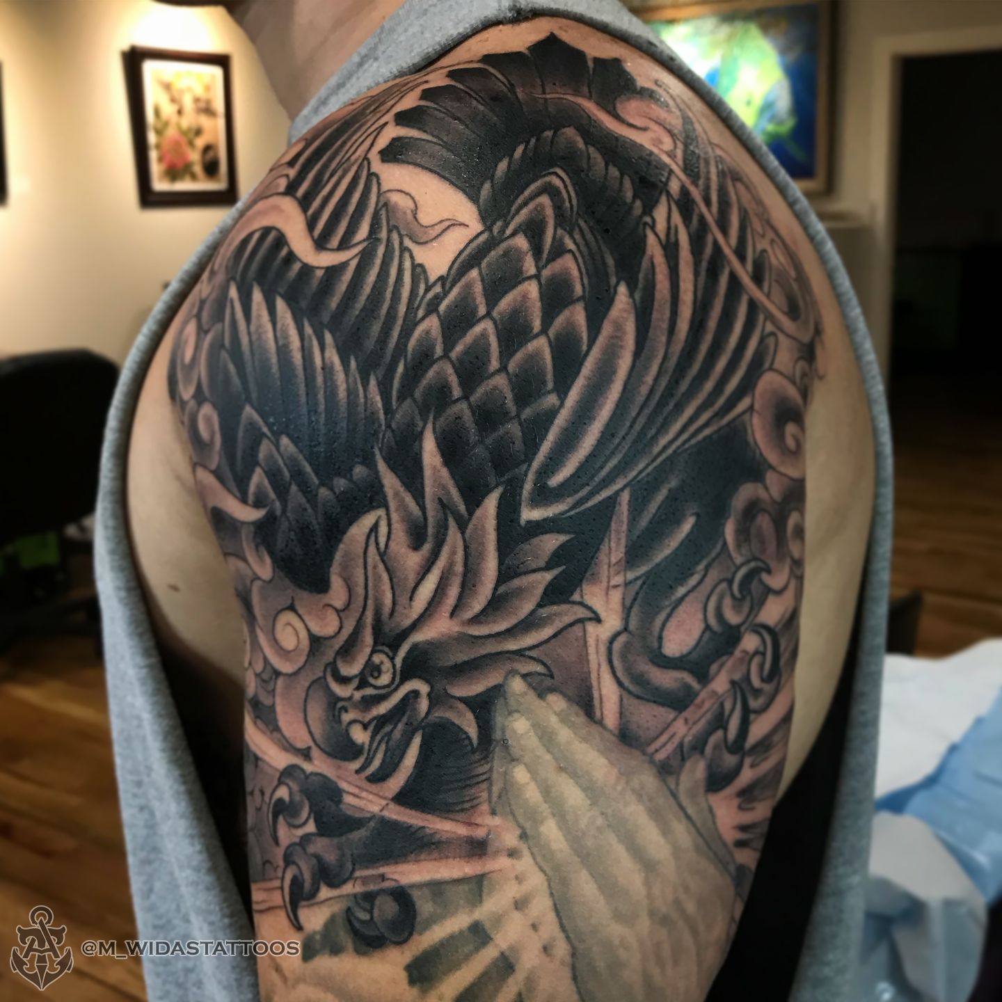 Traditional Eagle Tattoo by Krooked Ken at Black Anchor Ta… | Flickr