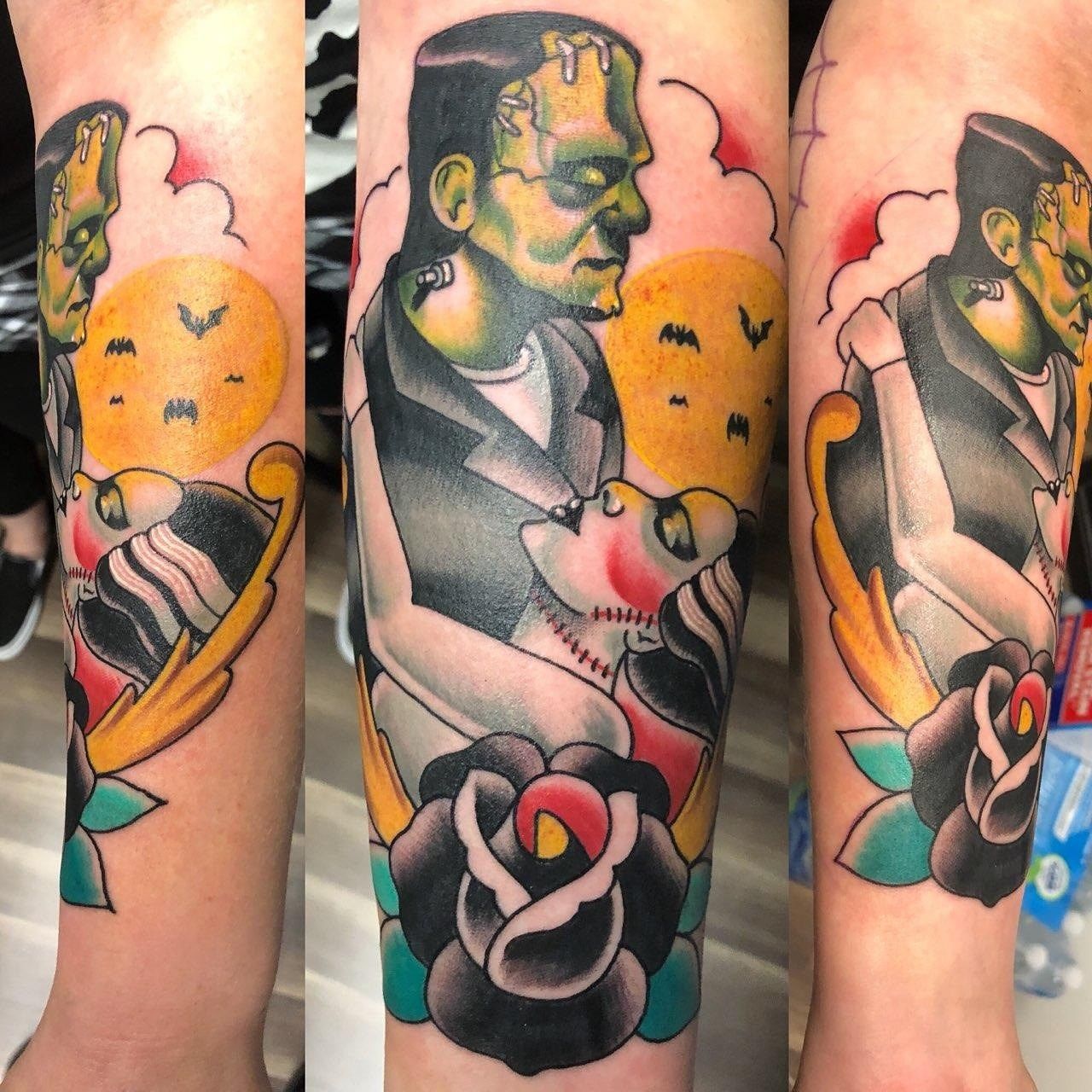 Frankenstein Tattoo by Tomi Sjard TattooNOW