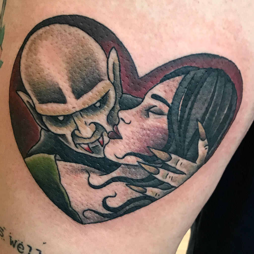 Jodie Bow Tattoos  Got to do my vampy babe for Flo finally  Thanks for  always getting the best stuff     londontattoo neotraditionaltattoo  neotraditional vampire vampiretattoo girlytattoo girltattoo 