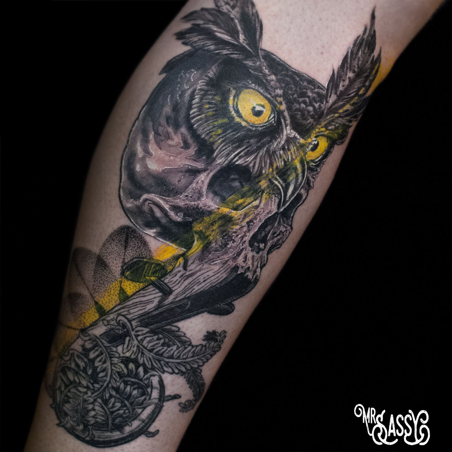 Geo Owl | foulds tattoo