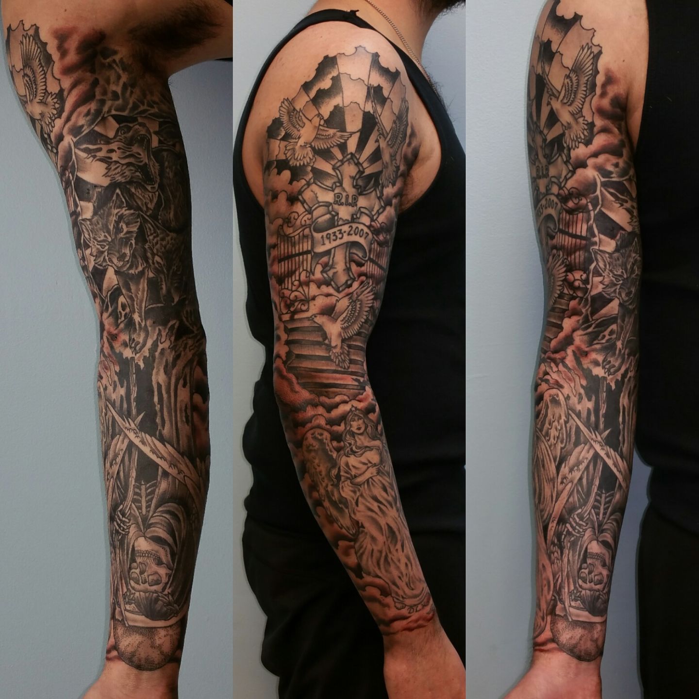 Heaven Forearm sleeve tattoo