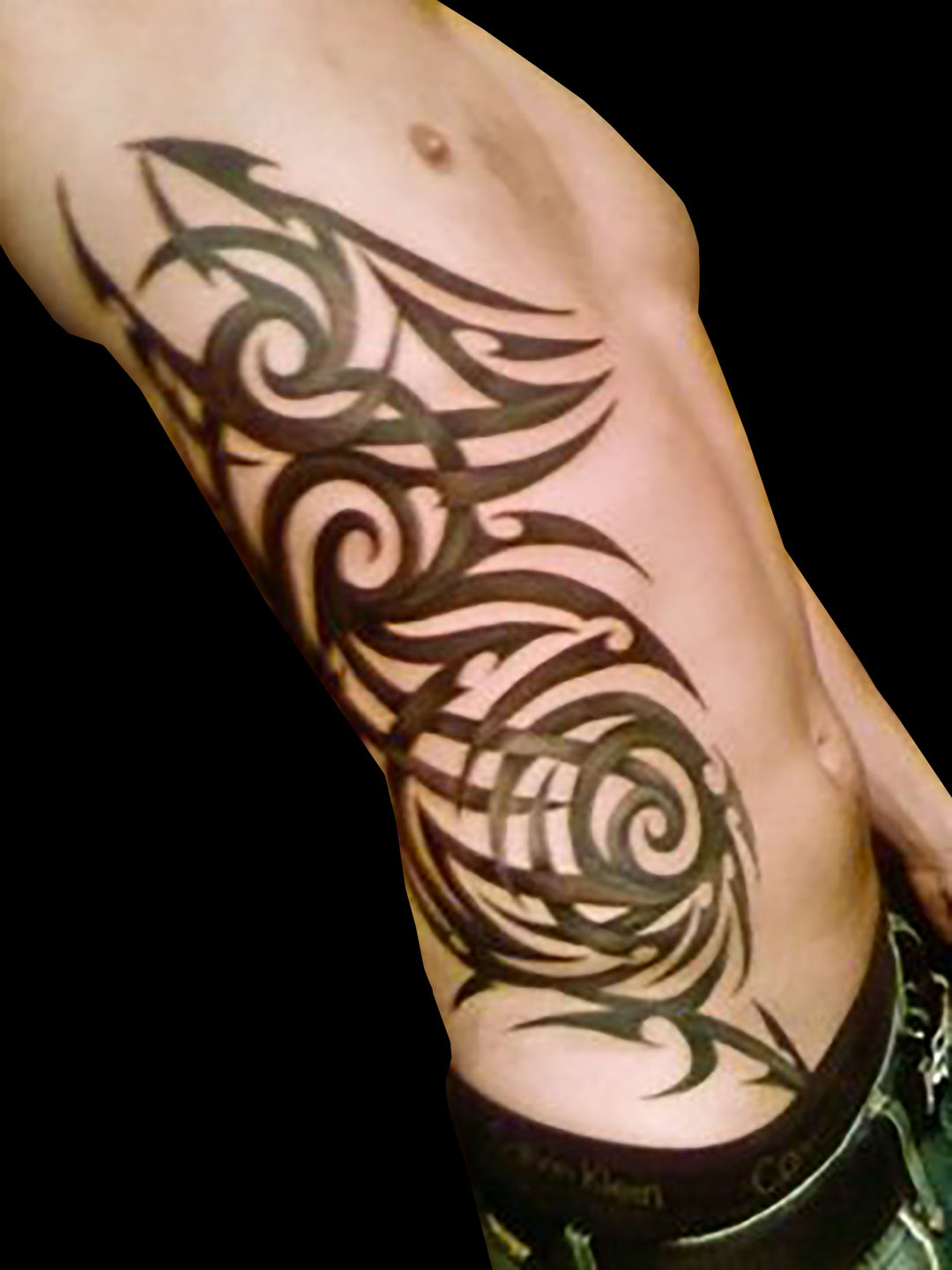 Rxtat2 Black And Grey Tribal Tattoo   IMG 2461 