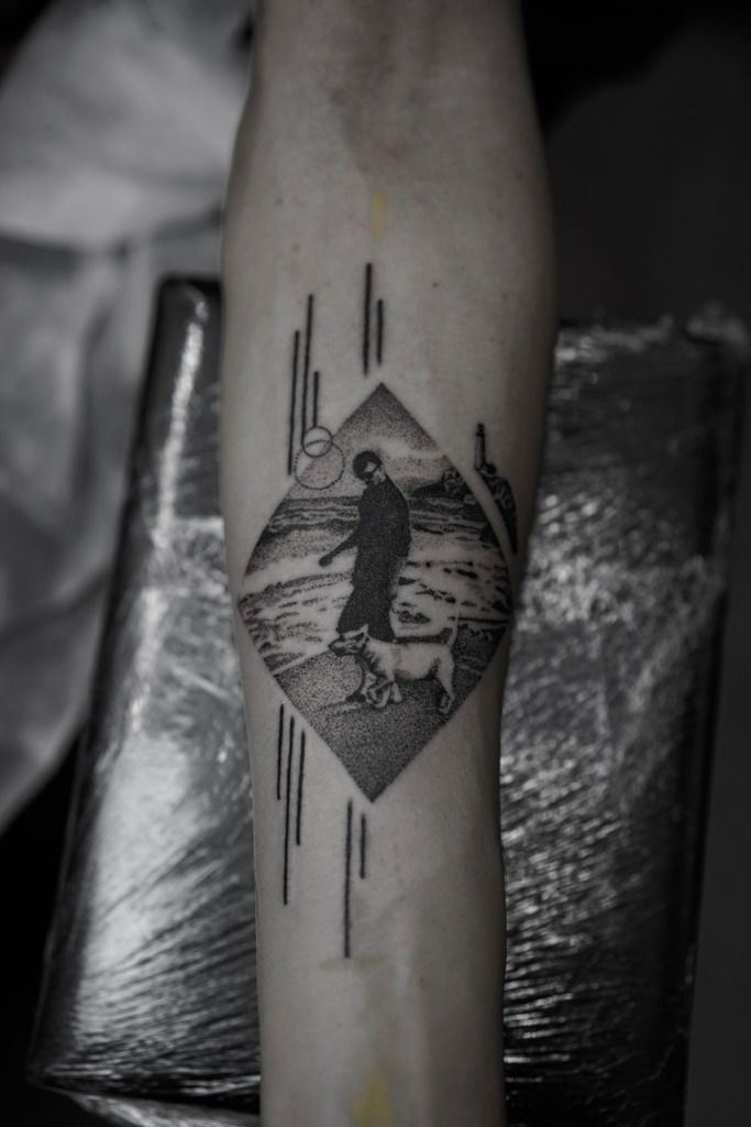 First Tattoo I've seen in Japan, it's a kite | Kind of cute,… | Flickr