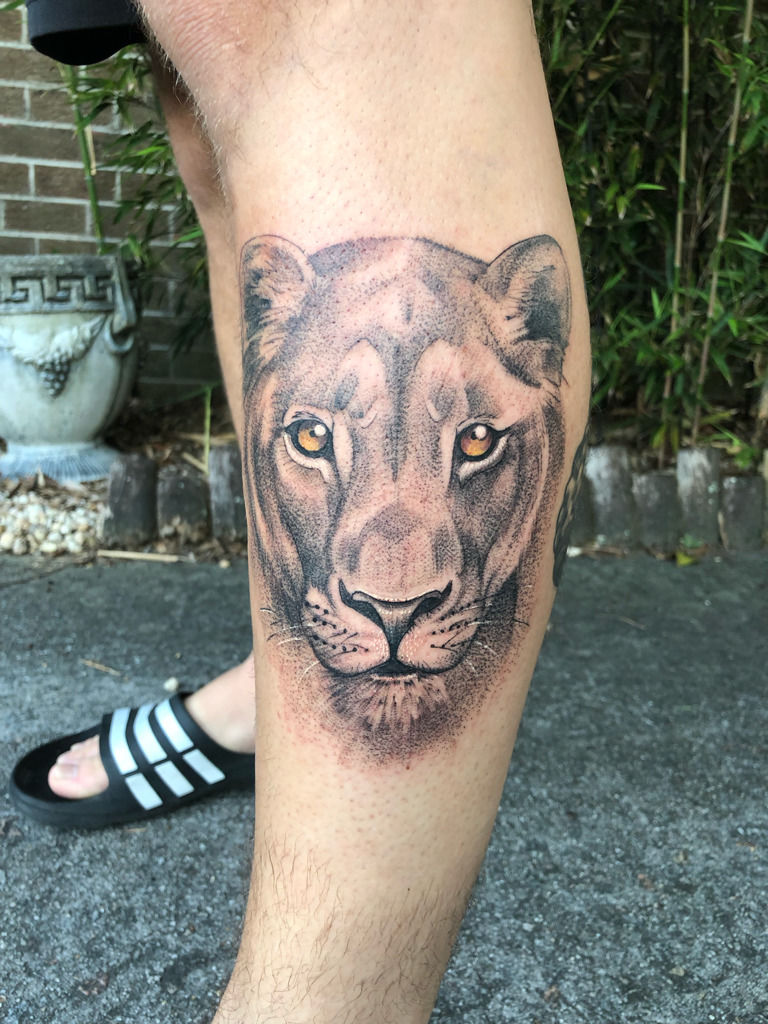 Mac Fineline - Tattoo - female Lion with Mandala elements | Facebook