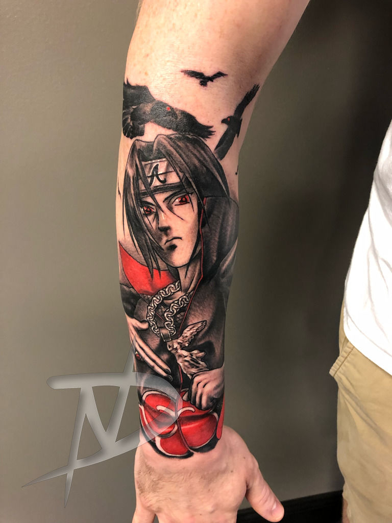 Itachi | Naruto tattoo, Anime tattoos, Hand tattoos for guys