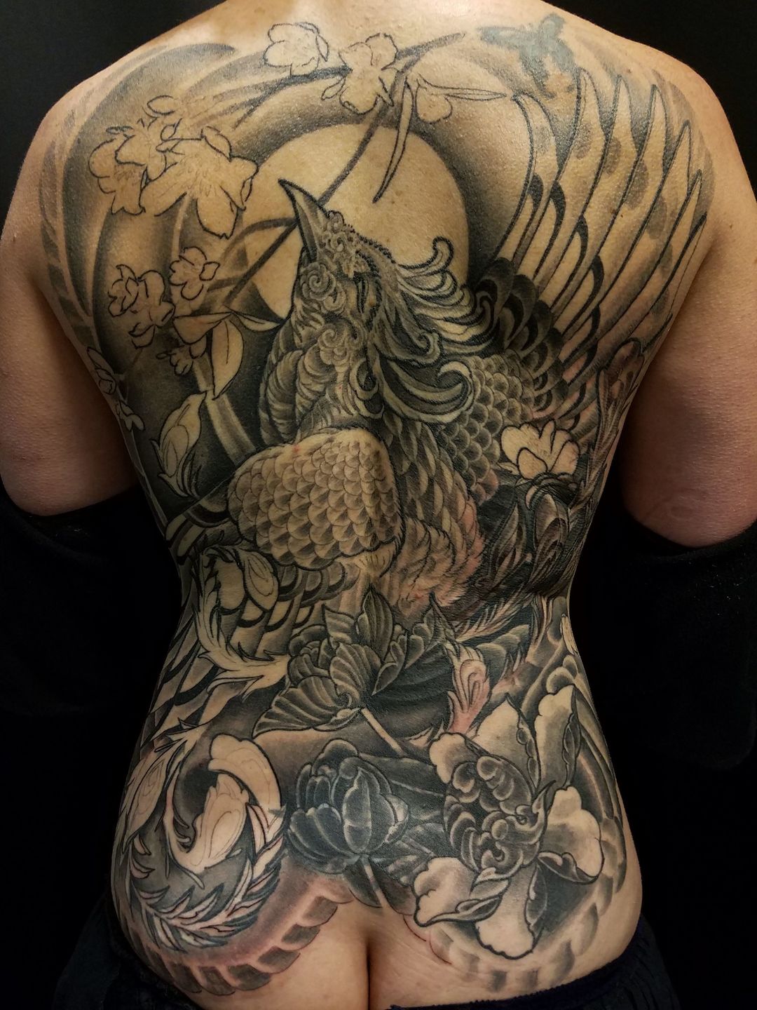 TranAnh on Instagram Phoenix half sleeve japanese tattoo work  work  in progress  tat ink phoenix phoenixtattoo bayareatattoo love  family