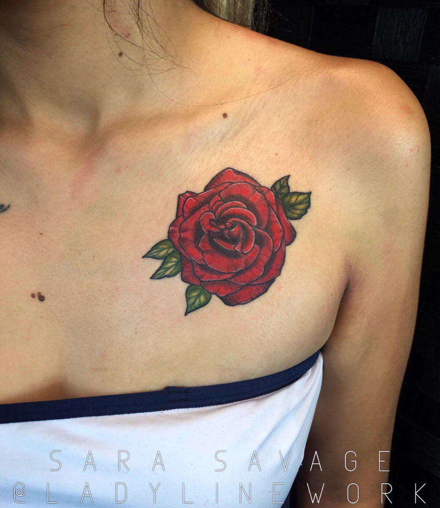 Realism color rose tattoo by Shawn Monaco  Tattoos