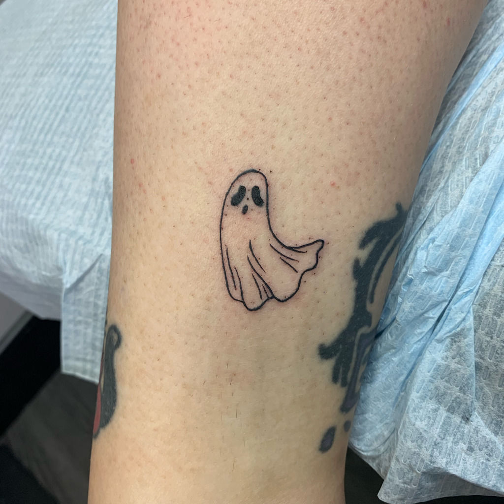 Tattoo uploaded by Maggie May  Little ghost post halloween   Tattoodo