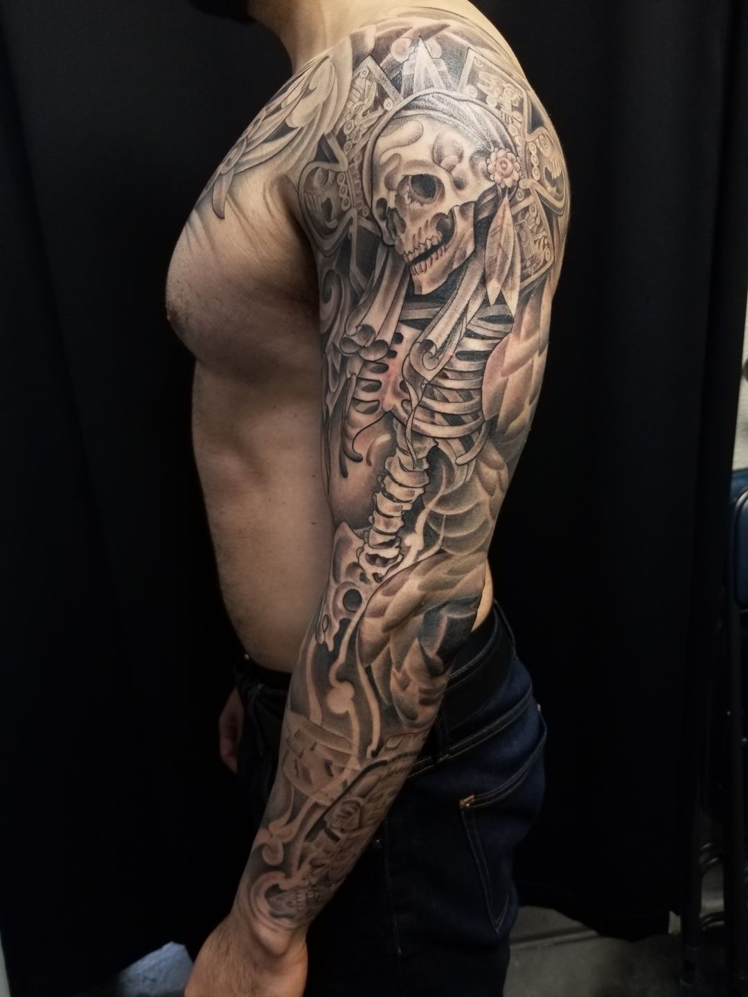 Detailed Grim Reaper Leg Tattoo  TATTOOGOTO