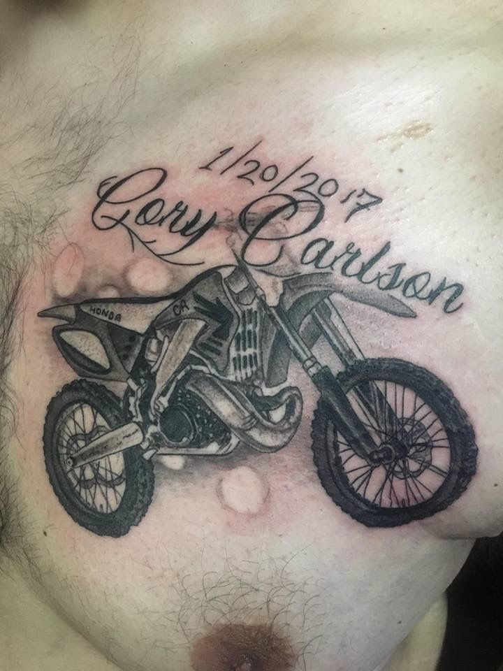 Motocross tattoos for lovers of this sport ideas and meanings  Tattooing