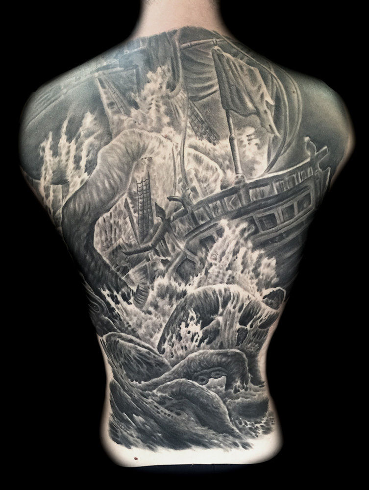 Best-las-vegas-tattoo-shops-artists-strip-near-me-pirate-ship-backpiece-tattoos