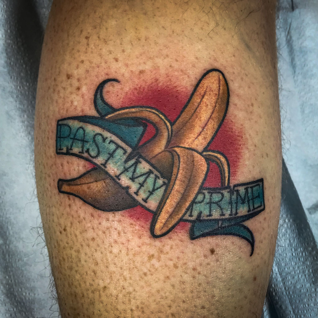Color Banana Duct Taped Tattoo - Love n Hate