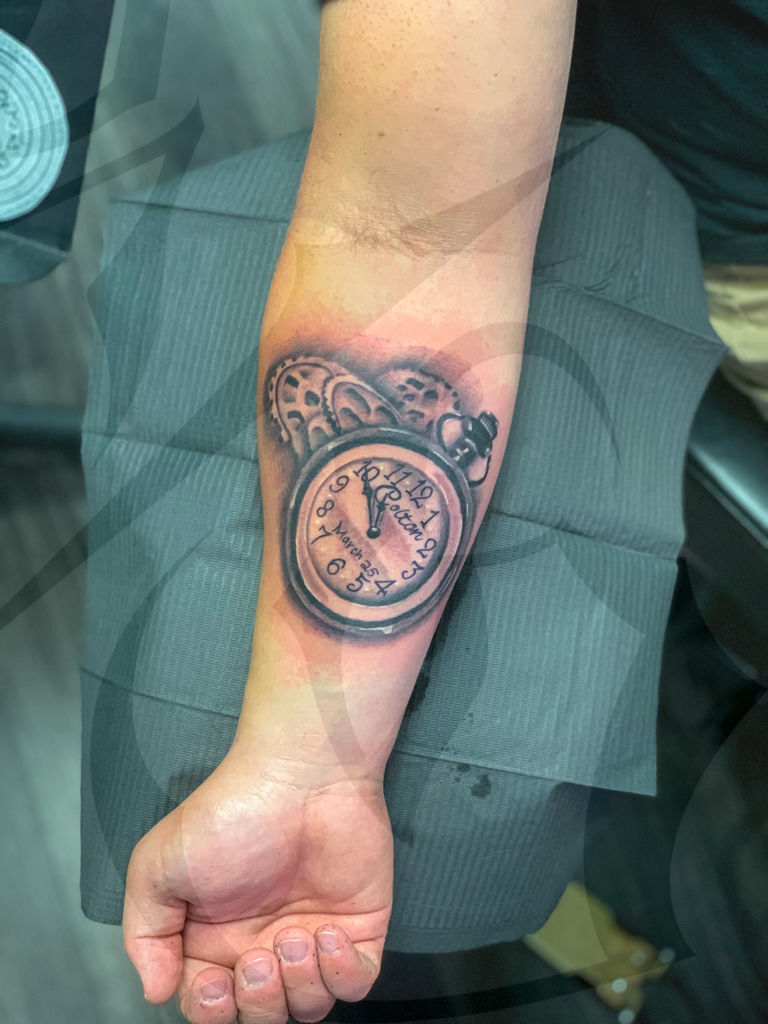 Timeless clock tattoo - Chey town tattoos | Facebook