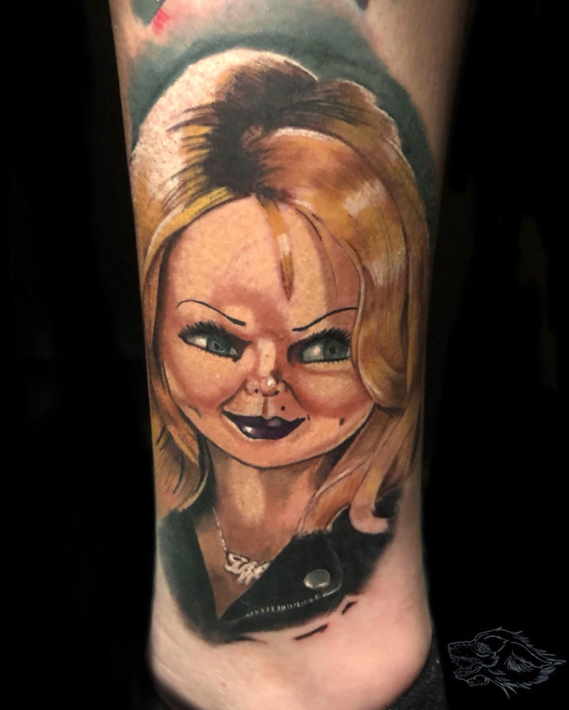 Jorgewolfquintanabride Of Chucky Chucky Portrait Tattoo Color Portrait