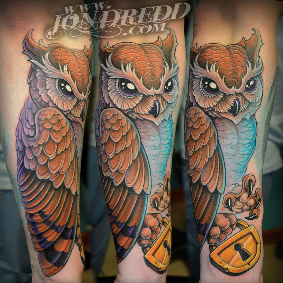 jondredd:owl-lock-owl-tattoo-owl-lock-wing