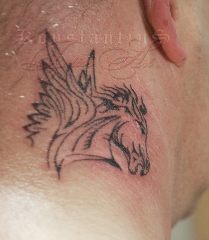 Elegant Horse Temporary Tattoo