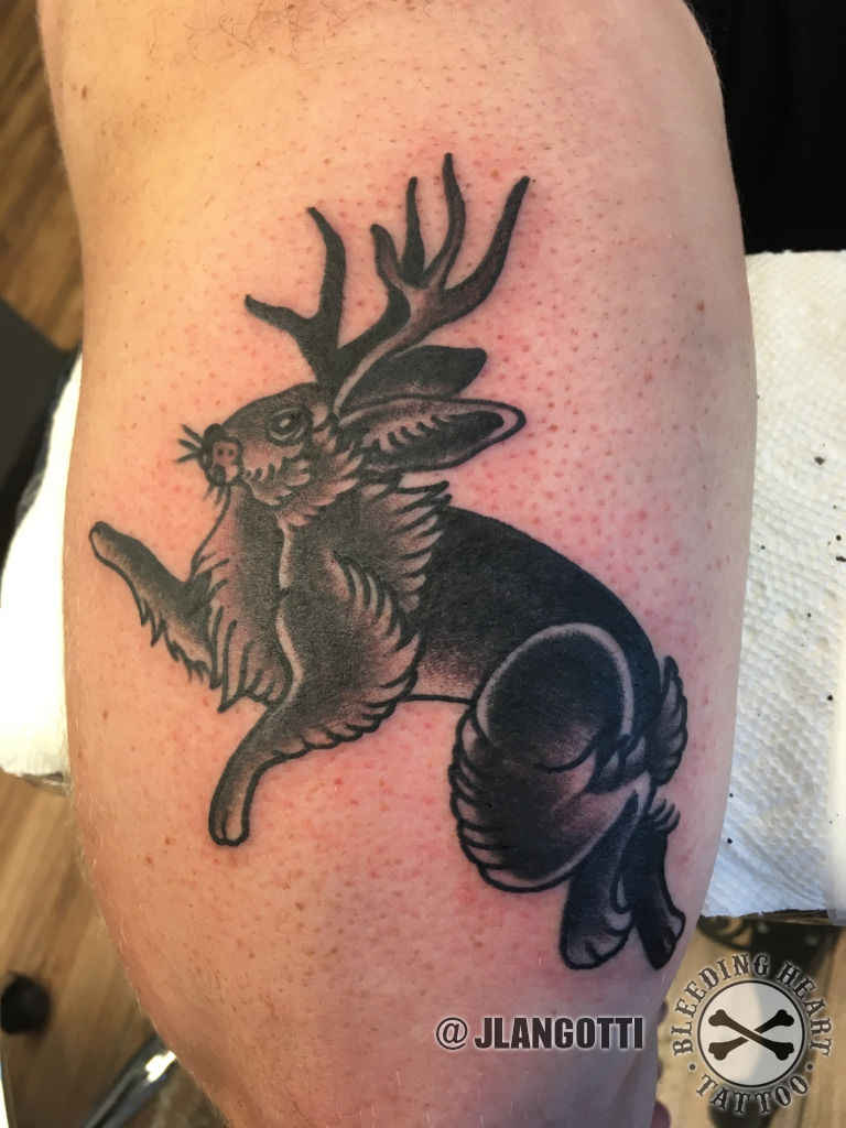 Chronic Ink Tattoo Shops  Jackalope tattoo done by Janice workproud  wearproud  Facebook