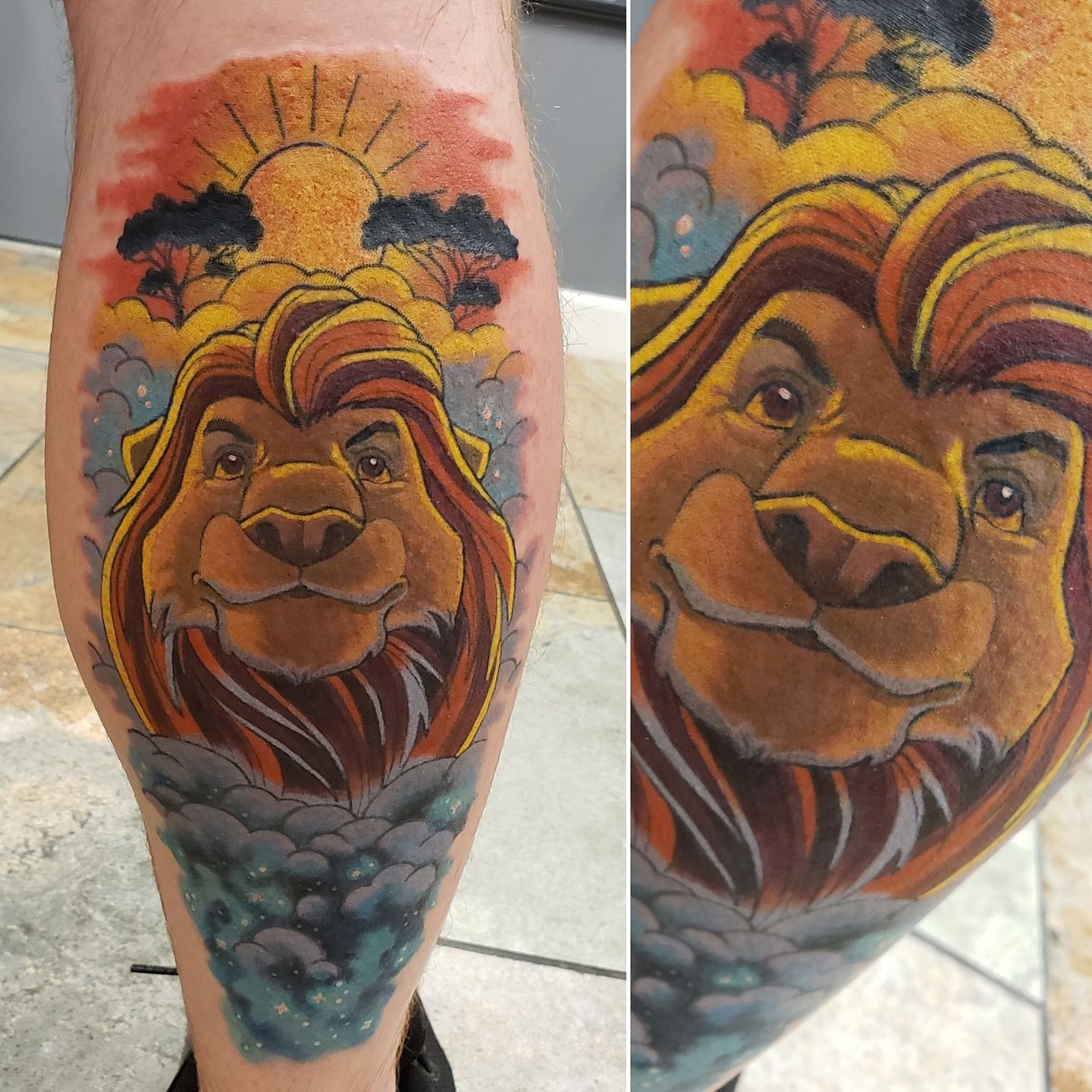 GeeksterInk  Super awesome Mufasa and Simba tattoo done  Facebook