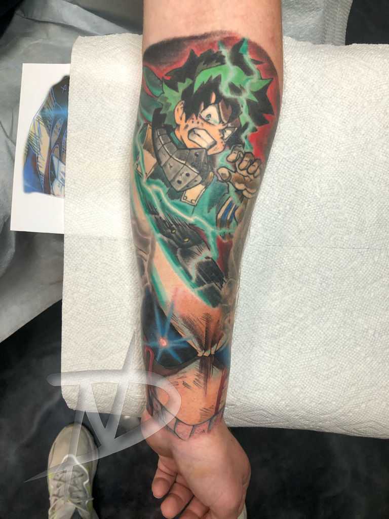 1ANIME TATTOO PAGE on Instagram My Hero Academia tattoo done by  dexterbanks To submit your work use the tag animemasterink And dont  forget to share our page