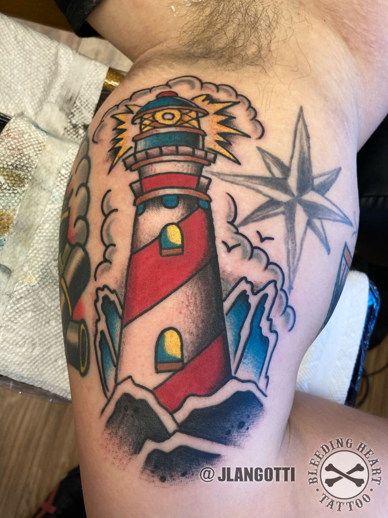 Traditional Lighthouse by Steve Boltz: TattooNOW