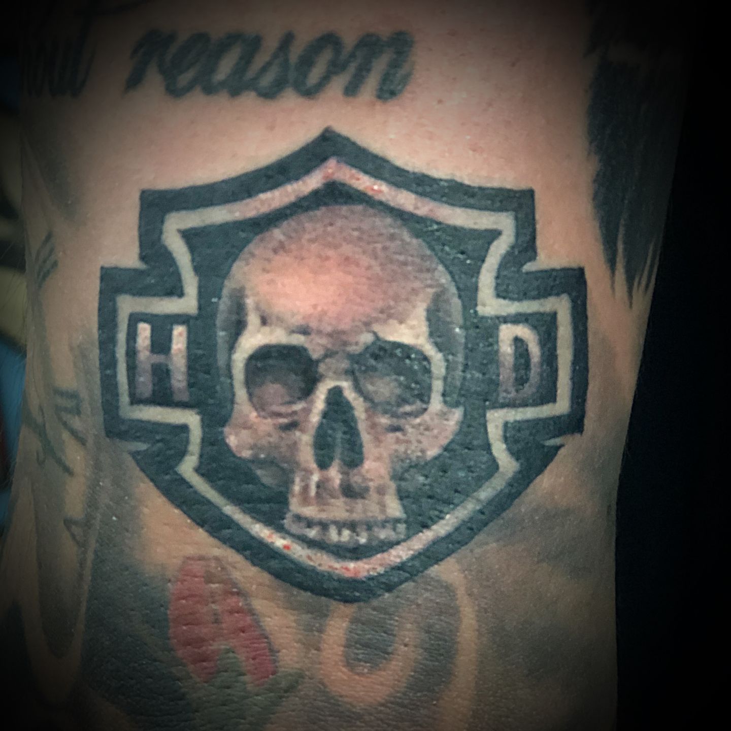 𝗛𝗮𝗿𝗹𝗲𝘆 𝗗𝗮𝘃𝗶𝗱𝘀𝗼𝗻  Artist josefgrimmtattoos  tattoo  tattoos americantattoo harleydavidson mke mketattoo skull  skulltattoo  Instagram