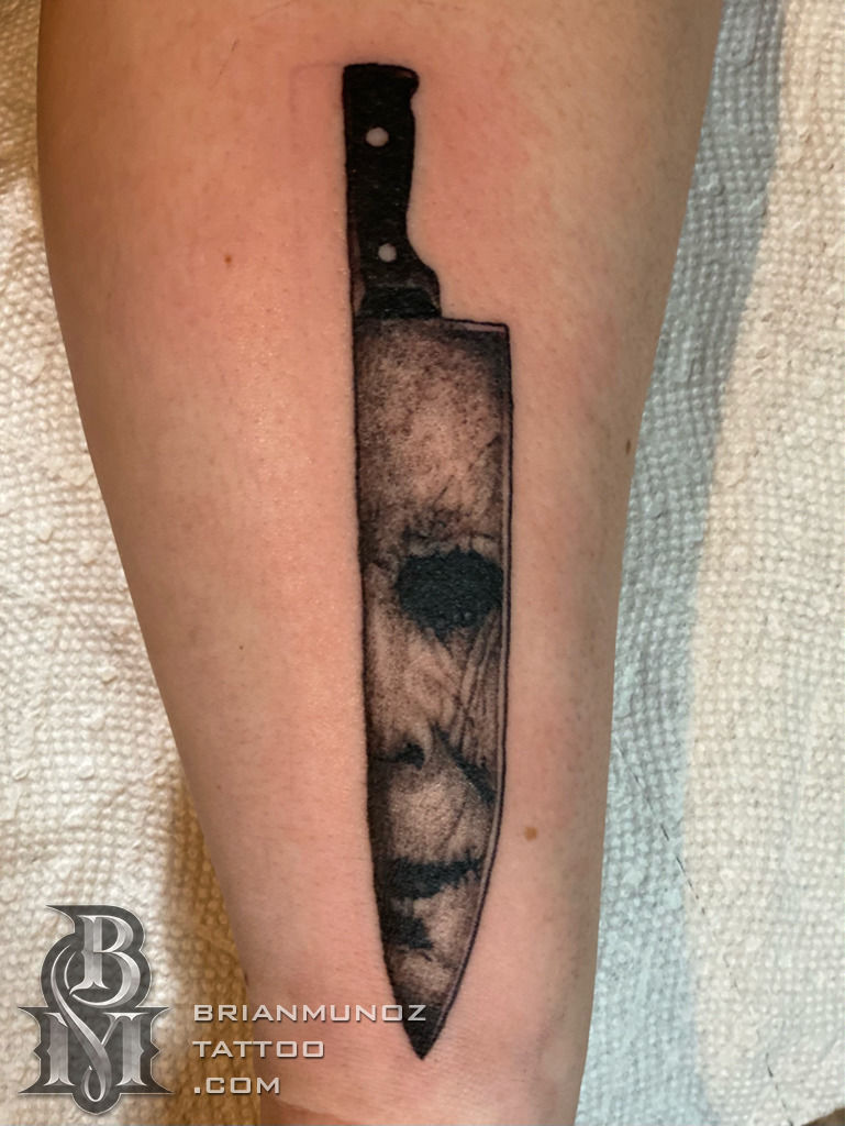 Michael Myers tattoo  I hope this is considered art as well  9GAG