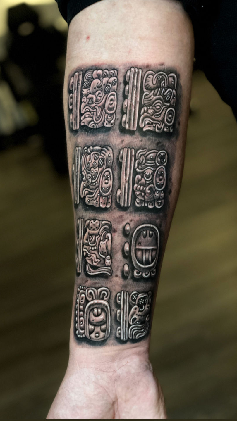 Arcturians Tattoo Studio - Arm Tattoo Samoan customized design + Mayan  calendar | Facebook