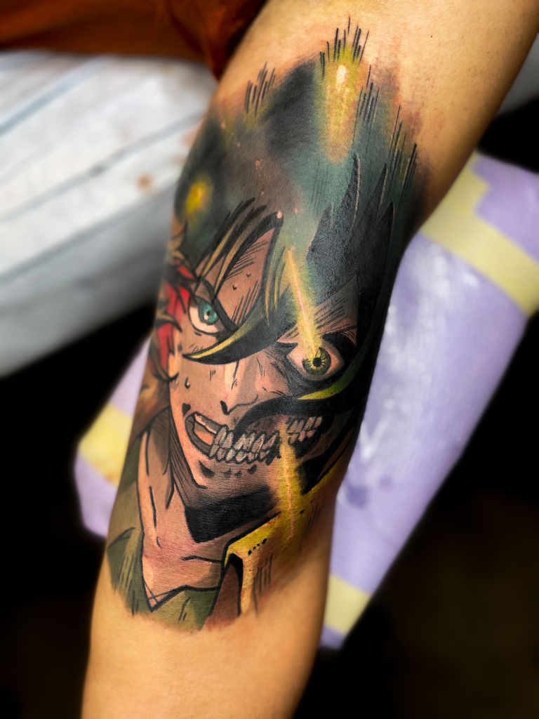 1ANIME TATTOO PAGE on Instagram One Piece tattoo done by deliczttt To  submit your work use the tag gamerink And dont forget to share our page  too sponsoredartist