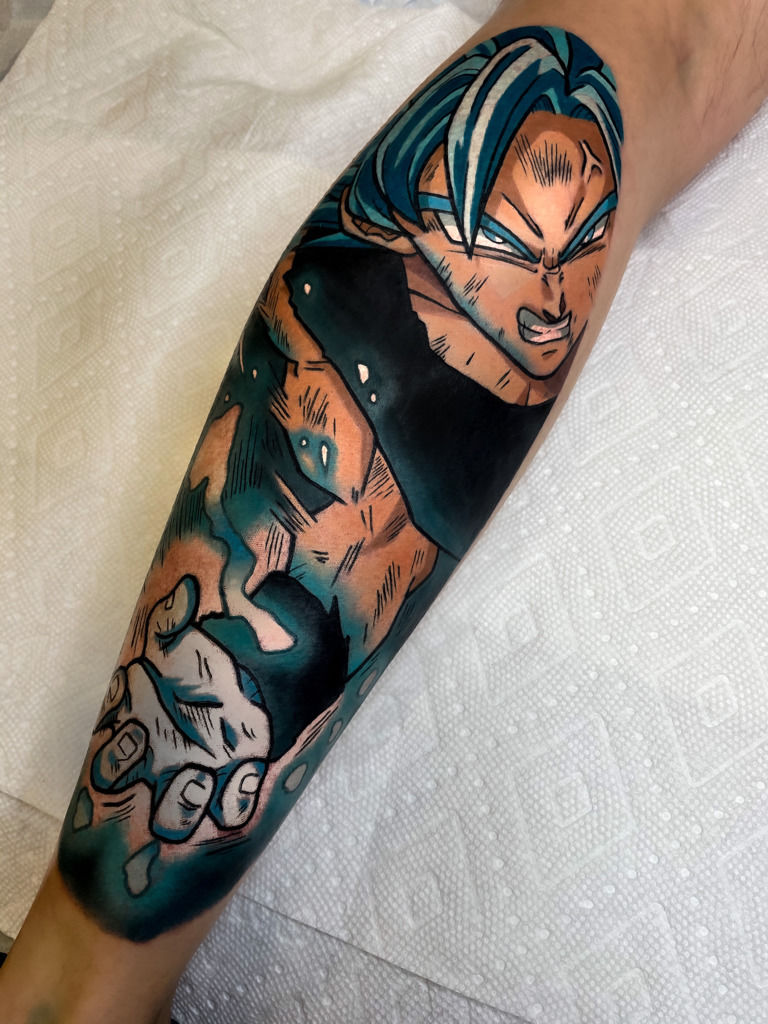 chrishouse:super-saiyan-blue-goku-anime-dragonball-goku-georgia-color-tattoo