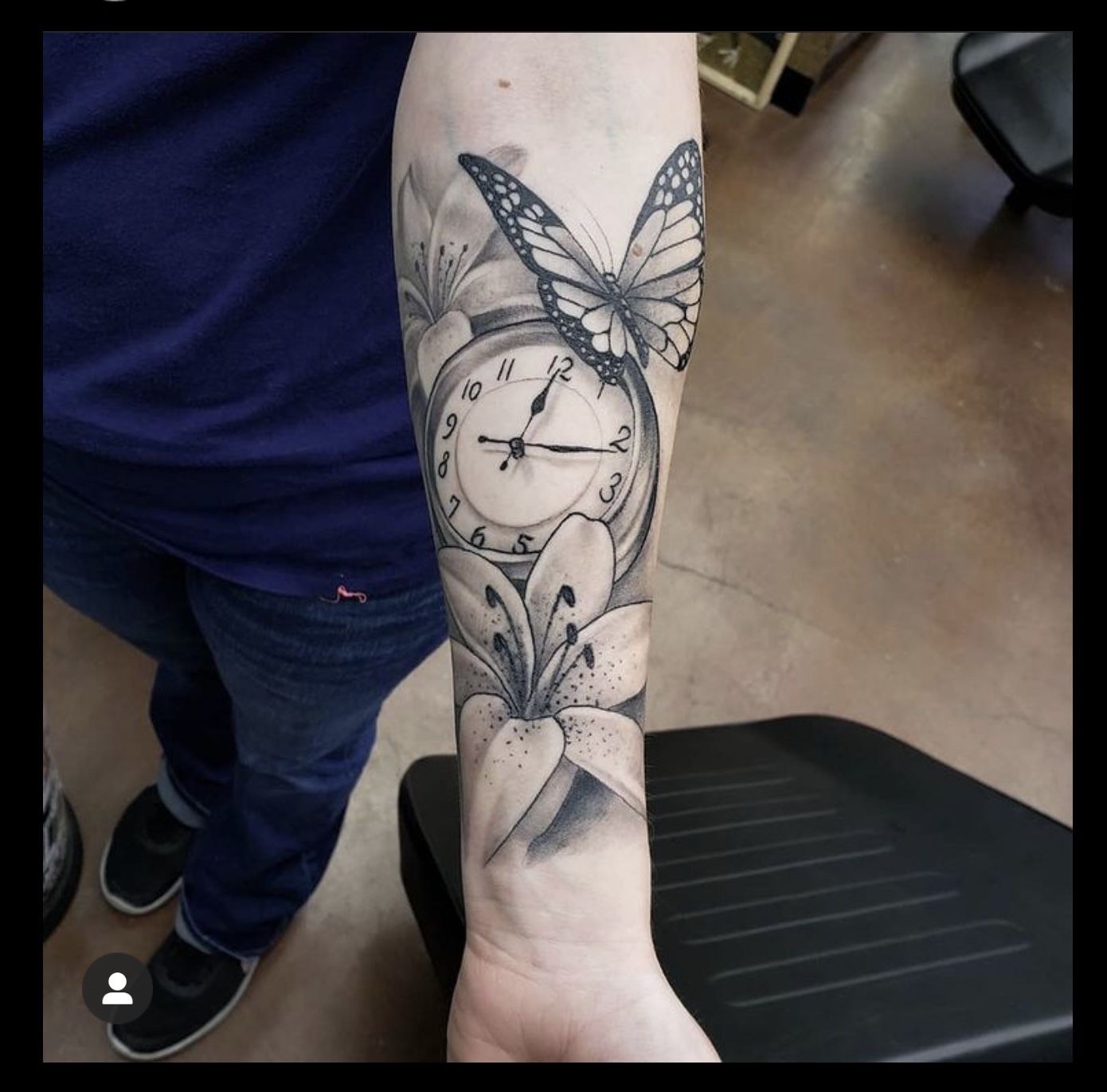 Clock Tattoo by Tommy Helm TattooNOW