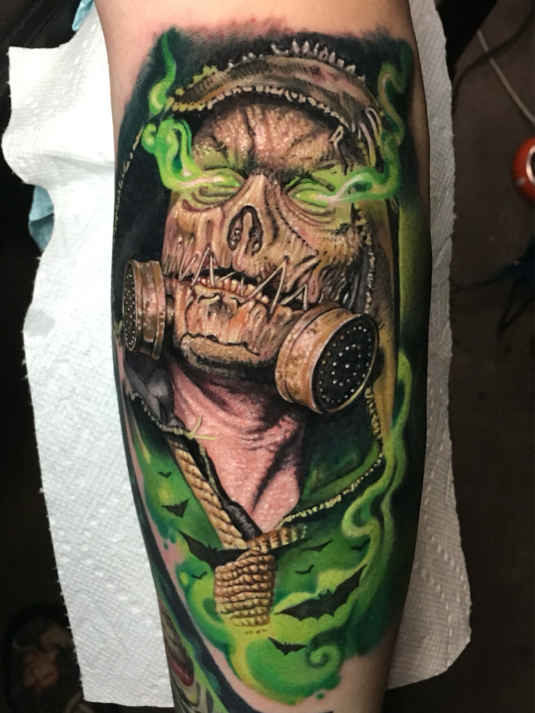 skull smoking a blunt tattoo