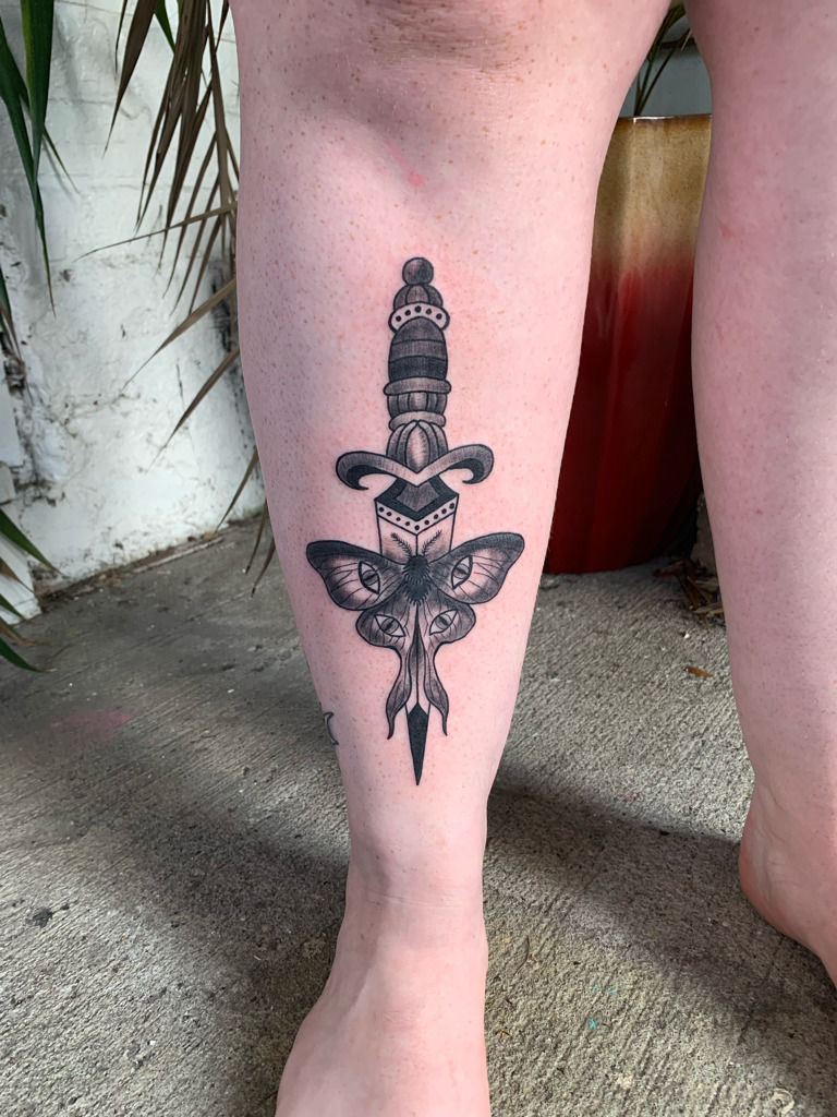 Traditional Dagger Tattoo by Adam Lauricella TattooNOW