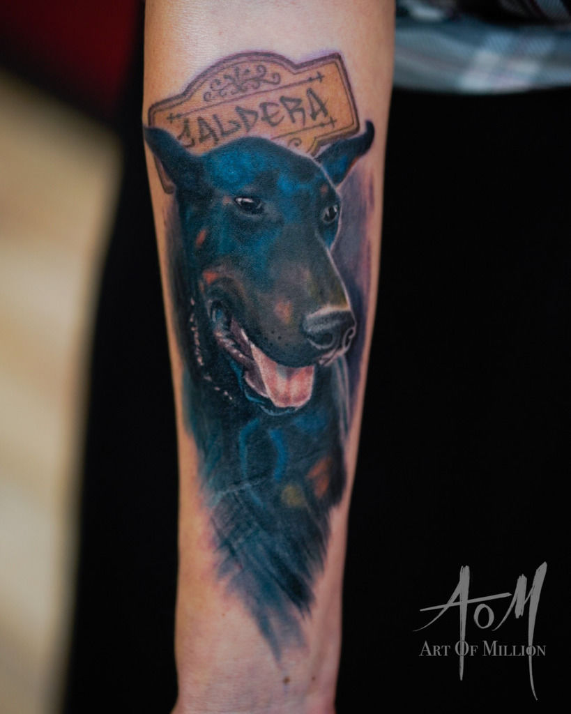 The doberman tattoo a symbol of strength and loyalty   Онлайн блог о  тату IdeasTattoo
